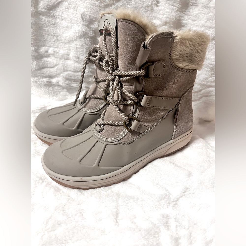 Baretraps Women's Danula Lace-Up Cold-Weather Boots Brown Size 7.5